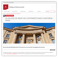 Visuel de l'article consacré au Collège de droit de l'université Paris 2 Panthéon-Assas